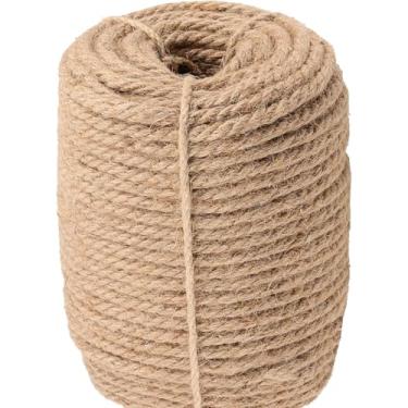 Imagem de FUNSUEI Corda De Juta 164 Pés E 1/2", Cânhamo 12 Mm, Fio Forte Para Pendurar, Jardinagem, Camping, Amarração, Artesanato, Marrom