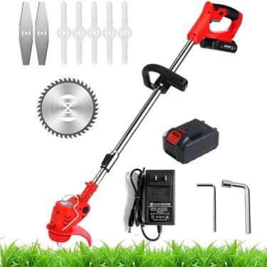 Imagem de Aparador Sem Fio, Aparador De Grama 12v / 24v Aparador De Grama Aparador De Grama Com 3 Tipos De Lâminas, Aparador Telescópico Sem Fio Com Bateria E Carregador Para Corte De, 24v, 1 battery