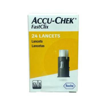 Imagem de Lancetas Accu Chek Fastclix Caixa C/ 24un. Controle Glicemia - Accu-ch