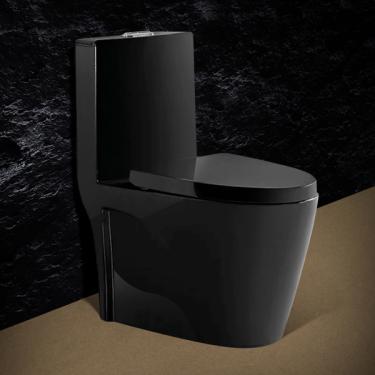 Imagem de Vaso Sanitário Monobloco Preto Pex Magnus Produzido Em Cerâmi
