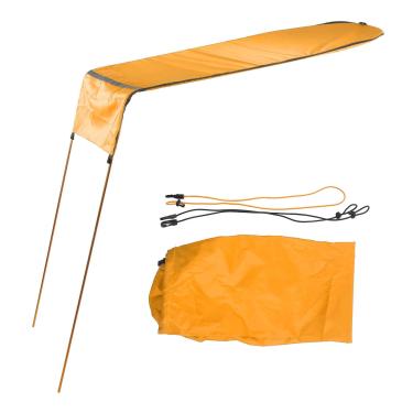 Imagem de Caiaque tonalidade dossel portátil portátil barco dobrável toldo conjunto abrigo de proteção solar para caiaques canoas barcos embarcações de nylon oxford maca de alumínio 147x61cm (Laranja)