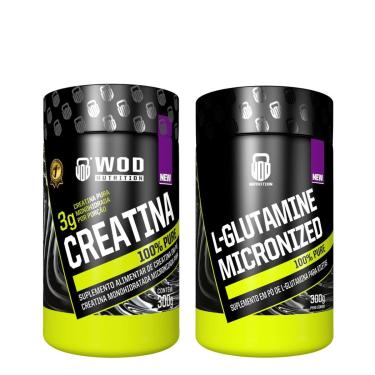 Imagem de Kit Creatina 300g Pura + Glutamina 300g - Wod Nutrition-Unissex