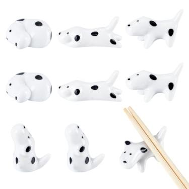 Imagem de PLIGREAT 8 peças de pauzinhos de cerâmica para descanso de pauzinhos de cachorro manchados para sushi japonês, hotel restaurante chinês, colher, garfo, suporte, decoração de mesa de sala de jantar, 4