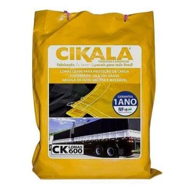 Imagem de Lona para Caminhão 9x6 M Amarela CK600 Micras em PVC Emborrachado – Impermeável, Meia Argola Resistência e Segurança para Grandes Cargas