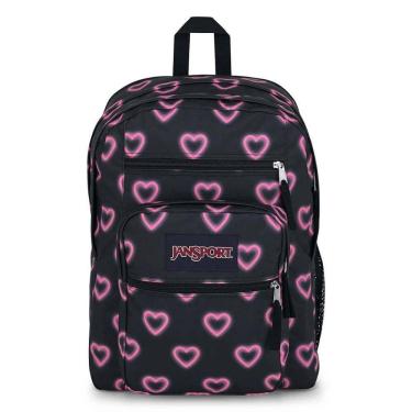 Imagem de Mochila Jansport Big Student Happy Hearts Black Rosa Preto
