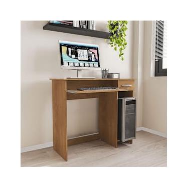 Imagem de Escrivaninha Politorno Siena 2 Gavetas MDP Pintura UV Base Teclado Compacta