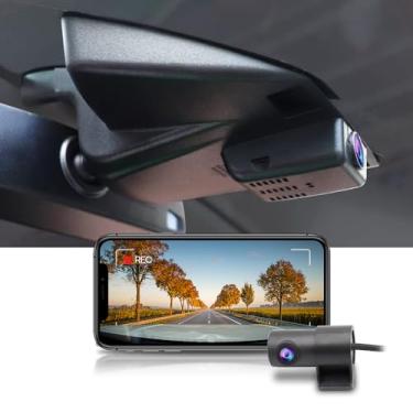 Imagem de Fitcamx Câmera veicular frontal 2K e traseira 1080P adequada para Ford Fusion 2013-2020 Sport S SEL Titanium Platinum SE Hybrid (Gen2), visual OEM integrado, Wi-Fi de vídeo HD duplo, sensor G de