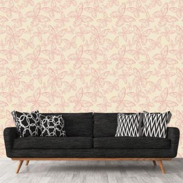 Imagem de Papel de Parede Adesivo - Borboletas Rosa - 904pps - Allodi