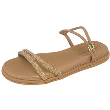 Imagem de Sandália Feminina Flat Tira Strass Fácil Calce Beira Rio