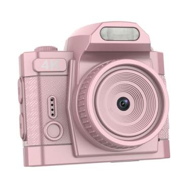 Imagem de Generic Câmera Digital Minúscula, Câmera de Chaveiro de Gravação 4K de Preenchimento de LED de Preenchimento de 64MP para Gravação de Viagem (Rosa)