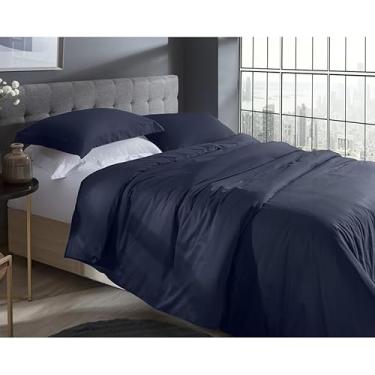 Imagem de Capa de Edredom Kacyumara Satinée 300 fios - 100% Algodão Egí­pcio - King - Marinho 4062