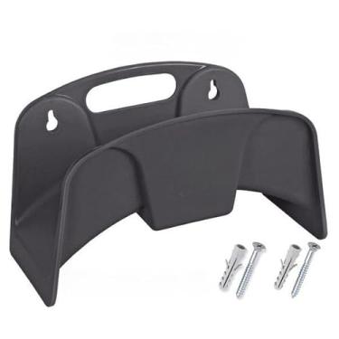 Imagem de Suporte Enrolador Fixo Plástico Mangueira Jardim Parede Alta Resistencia Com parafusos