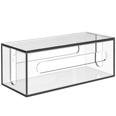 Imagem de Caixa de gerenciamento de cabos, caixa organizadora de cabos de acrílico, caixa de armazenamento para esconder fios, transparente