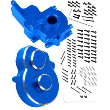 Imagem de RCarmubWow RC Gearbox Case & Screws Upgrades Part for 1/24 Micro-B,1/28 Micro-T,Aluminium Alloy Transmission Case w/Screws of Whole Vehicle,Navy Blue