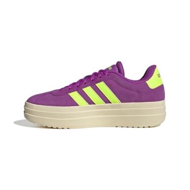 Imagem de adidas Tênis feminino Vl Court Bold, Rosa claro/limão lúcido/prata metálico, 36