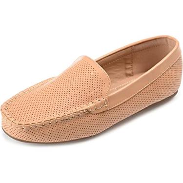 Imagem de Journee Collection Womens Halsey Loafer with Vegan Suede Pinhole Design and Comfort Foam Footbed, Cognac, 7