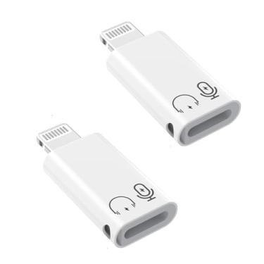 Imagem de DESOFICON Pacote Com 2 Adaptadores De Carregamento Lightning Macho Para Usb C Fêmea, [Certificado Apple Mfi] Tipo Suporte Transmissão Dados, Chamada Áudio, Conector Dongle Iphone 14/13/12/11/8/7/Xs/