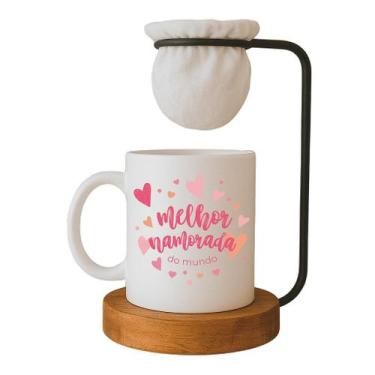Imagem de Kit Dia dos Namorados: Caneca 'Melhor Namorada do Mundo' com Mini Coad