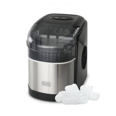 Imagem de Máquina de Gelo até 11 kg em 24H Portátil em Aço Inoxidável, 110V, BLACK DECKER, Preta