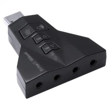 Imagem de Adaptador Placa De Som USB 4 Portas P2, Vinik A4pusbm, Compatível Com PS3
