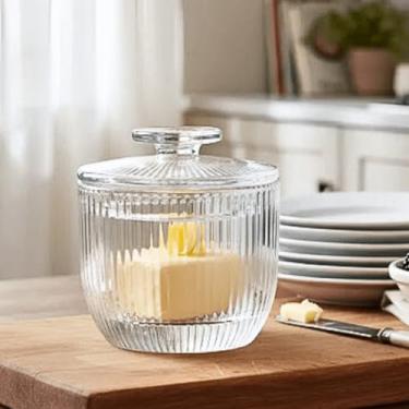 Imagem de Manteigueira Francesa Graffiato Vidro Canelado 150ml