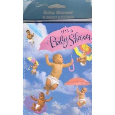 Imagem de Tender Thoughts Baby Shower 8 cartões de convites. "É um chá de bebê"