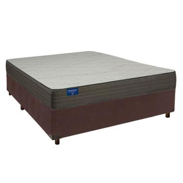 Imagem de Cama Box Marrom Casal + Colchão D33 Orthotech Inducol