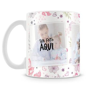 Imagem de Caneca Personalizada Flores Mod.3 com 3 Fotos - Amo Canecas