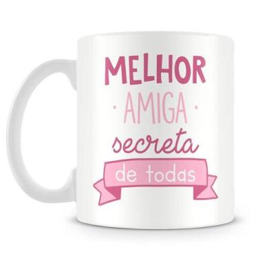 Imagem de Caneca Personalizada Amiga Secreta - Porcelana Branca com Estampa Colo