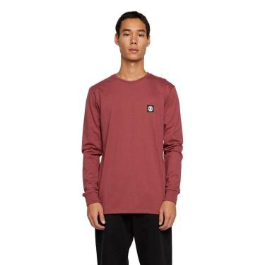 Imagem de Camiseta Element M/L Classic Worldwide Vinho G-Masculino