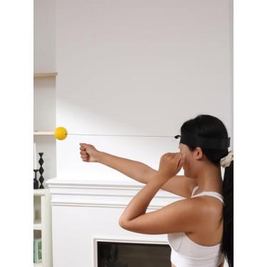 Imagem de Conjunto de faixa de cabeça de bola de reflexo de boxe, 3 bolas reflexas e faixa ajustável para reflexo, treinamento de coordenação de mão e olho, faixa de cabeça, conjunto de velocidade de