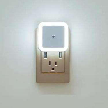 Imagem de Pacote com 4 lâmpadas LED de luz noturna com sensores inteligentes do crepúsculo ao amanhecer para quarto, banheiro, corredor, cozinha, luz branca