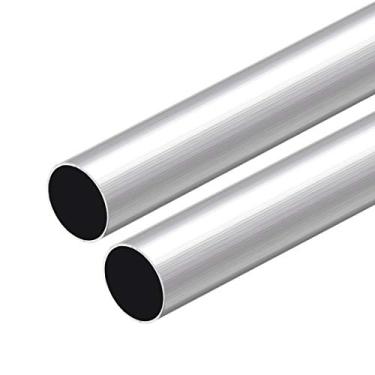 Imagem de Tubo redondo de alumínio 6063, comprimento de 300 mm 16 mm OD 15 mm diâmetro interno tubo reto de alumínio sem costura, 2 peças