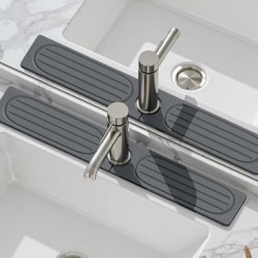 Imagem de Tapete de torneira de pedra para pia de cozinha - preto