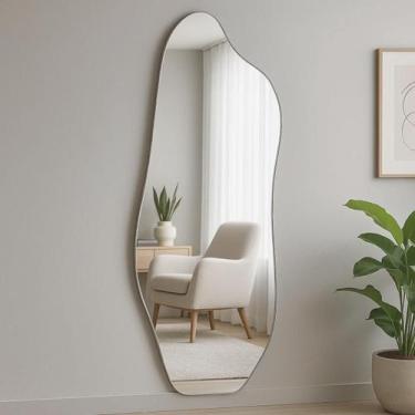 Imagem de Espelho Flame Orgânico 110x50 Parede para Banheiro, Quarto e Sala - ro