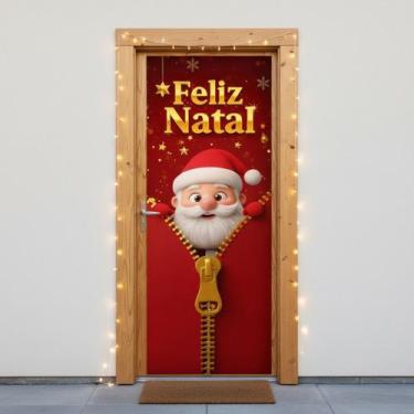 Imagem de Capa De Porta Decorativa Natal Painel Decorativo Para Porta - Carinha 