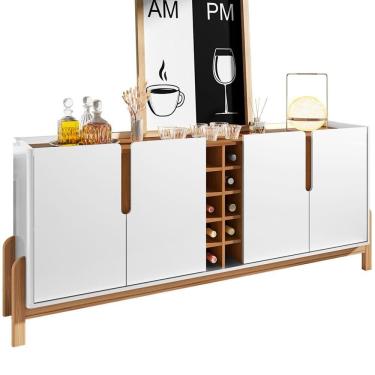 Imagem de Buffet Aparador 190Cm Com Adega 050520 Branco Cedro Dcasa Branco Cedro