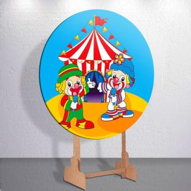 Imagem de Capas Sublimadas Redondo Para Painel Infantil Palhaço Colorido Festa M