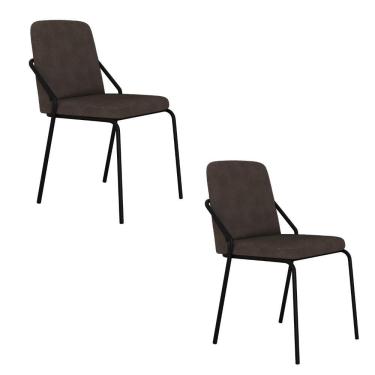 Imagem de Cadeira Bloom Fixa C-4 Pes S-braco 490x580x850 Mm C-2 Un Boucle Marrom Castor Boucle Marrom Castor