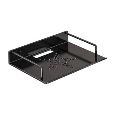Imagem de Ysyqkn Suporte de Parede para Prateleira Flutuante, Prateleira Suspensa para DVD Player, Jogos E Casa, Preto, 23x16.5cm