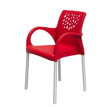 Imagem de Cadeira Jardim Gourmet Deluxe De Polipropileno - Tk Vermelha