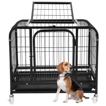 Imagem de Gaiola Pet Gato Cao Cachorro Canil Animal de Estimaçao Pet Shop Bandeja Removivel Rodinhas Transporte Seguro Resistente