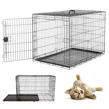 Imagem de Gaiola Cao Pet Cachorro Gato Filhote Canil Animal de Estimaçao Pet Shop Bandeja Removivel Transporte Seguro