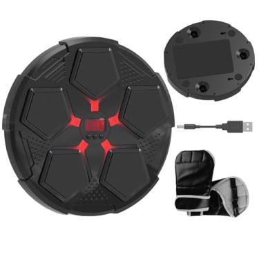 Imagem de Máquina de boxe musical para crianças | Treinador de perfuração de música montado na parede - Equipamento de treino doméstico com ferramenta de 6 velocidades para mulheres, meninas, meninos e