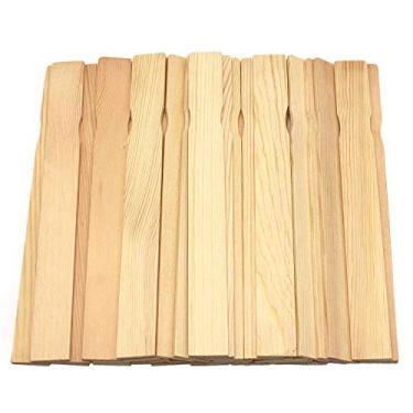 Imagem de Bastões de tinta de madeira – Rewiss Paint Sticks Madeira, Adesivos de Resina ou Crianças, Adesivos de artesanato de madeira, Marcadores de Jardim e Biblioteca (pacote com 50), Natural, 12 inch(50pcs), 1