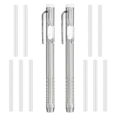 Imagem de Apagador retrátil para lapiseira – refis de borracha estilo borrachas – incluindo 10 borrachas retráteis, borrachas estilo mecânico, para escola, casa, escritório, material