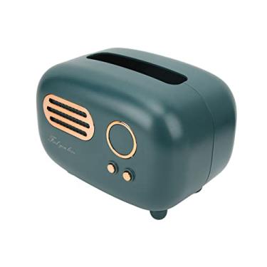Imagem de Acouto Suporte para Caixa de Lenços de Rádio Vintage - Design Nórdico retrô Verde para Casa, Sala de Estar, Cozinha e Decoração de Banheiro - Solução de Armazenamento de Tecidos Com Boca Larga e