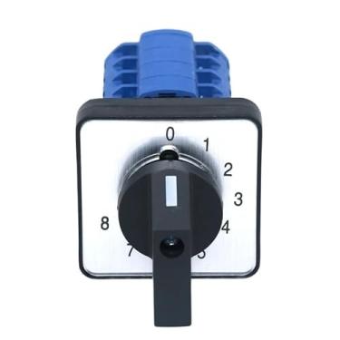 Imagem de SZW26/LW26-20/0-8.4 20A 4 polos painel de 64 mm 0-8 9 engrenagens conectadas came inversão comutação controladores