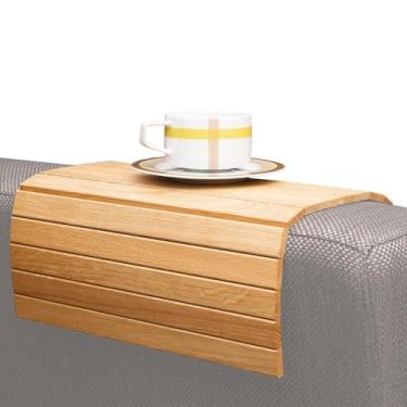 Imagem de Mesa Para Braço De Sofá | Suporte De Mesa De Para Sofá | Bandeja Para Bebidas De Apoio De Braço,Para Sala Quarto Escritório Refeições Lanches Café Bebidas Telemóveis Comandos