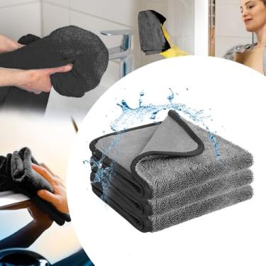 Imagem de Oteyjscyi Toalhetes brilhantes panos de limpeza de chuveiro, toalha de secagem de banho brilhante, toalhas de banho de microfibra super absorventes, toalhas de chuveiro de secagem rápida, toalhas de